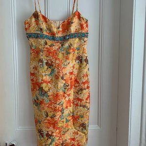 David Meister Women's Size 10 Multi Colored Spring Dress